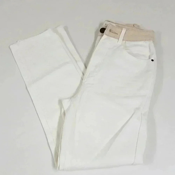 DISSH Denim - DISSH Denim Two tone  Marie Mom High Rise Straight Leg Jean Beige